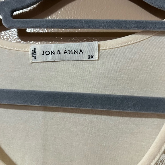 Jon & Anna Cream Lace Women's Blouse - Picture 2 of 2